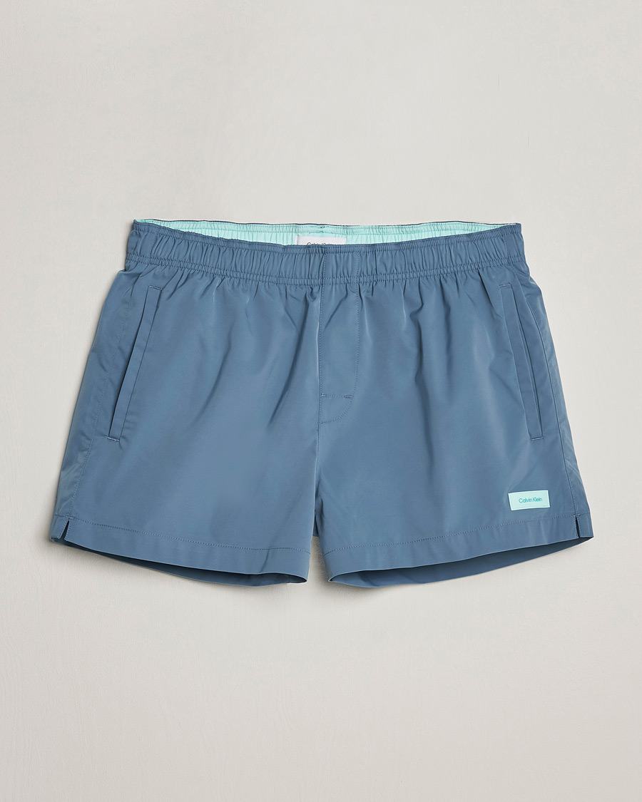 Heren | Zwembroek | Calvin Klein | Logo Drawstring Swimshorts Muted Cerulean