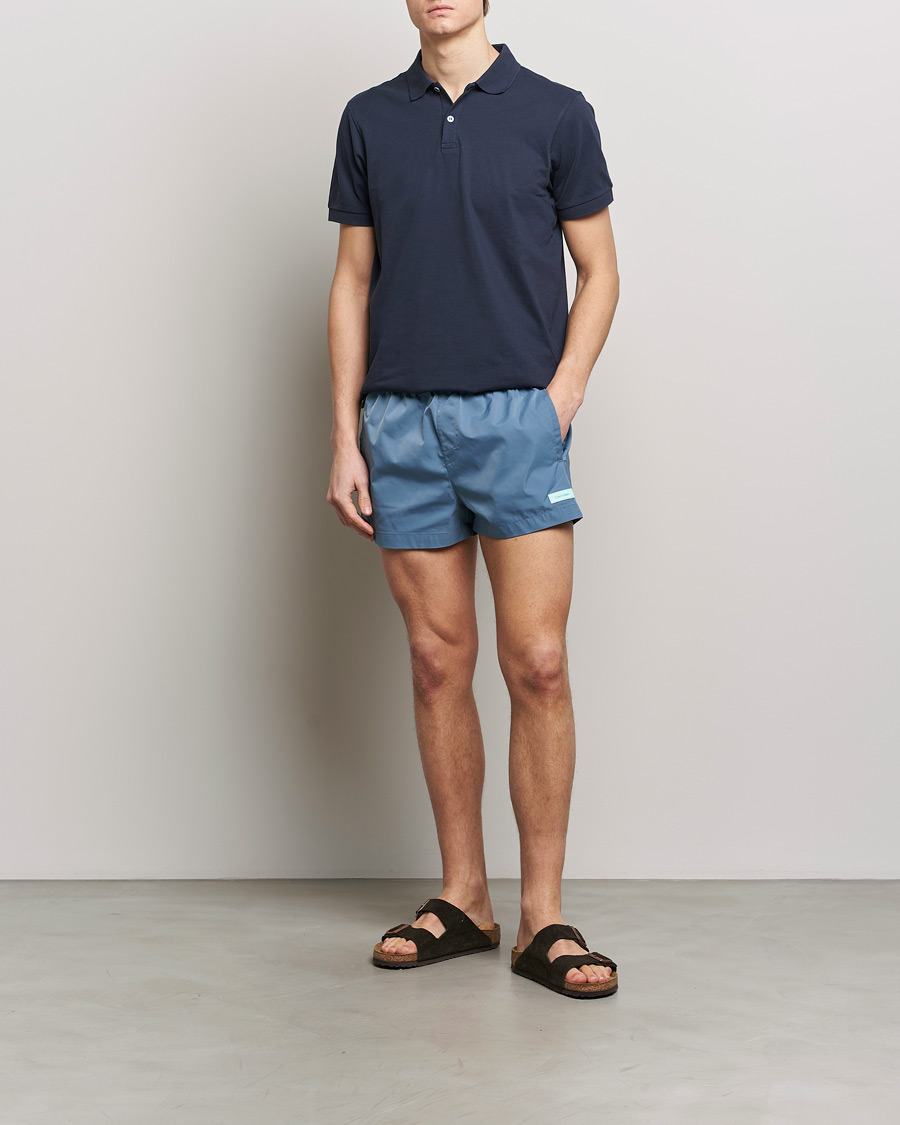 Heren | Zwembroek | Calvin Klein | Logo Drawstring Swimshorts Muted Cerulean