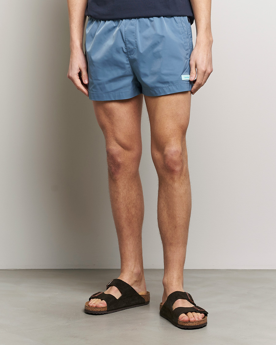 Heren | Zwembroek | Calvin Klein | Logo Drawstring Swimshorts Muted Cerulean