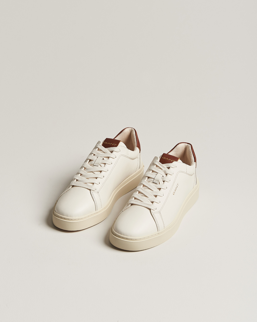 Heren | GANT Mc Julien Leather Sneaker Off White/Cognac | GANT | Mc Julien Leather Sneaker Off White/Cognac