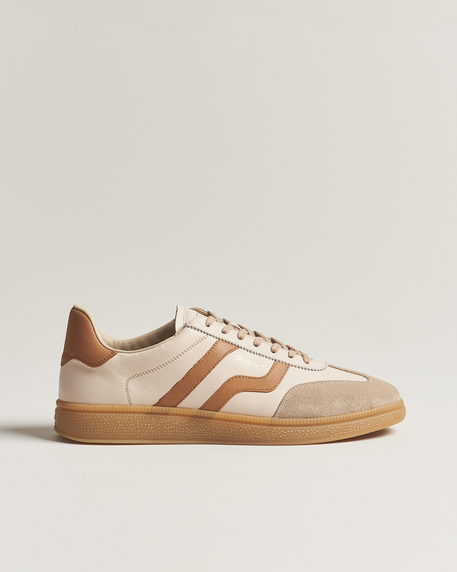 Heren | GANT Cuzmo Leather Sneaker Beige/Tan | GANT | Cuzmo Leather Sneaker Beige/Tan