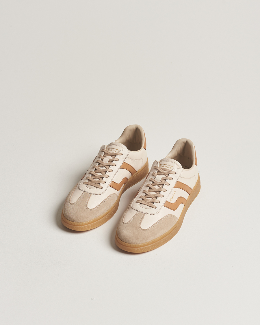 Heren | Preppy Authentic | GANT | Cuzmo Leather Sneaker Beige/Tan