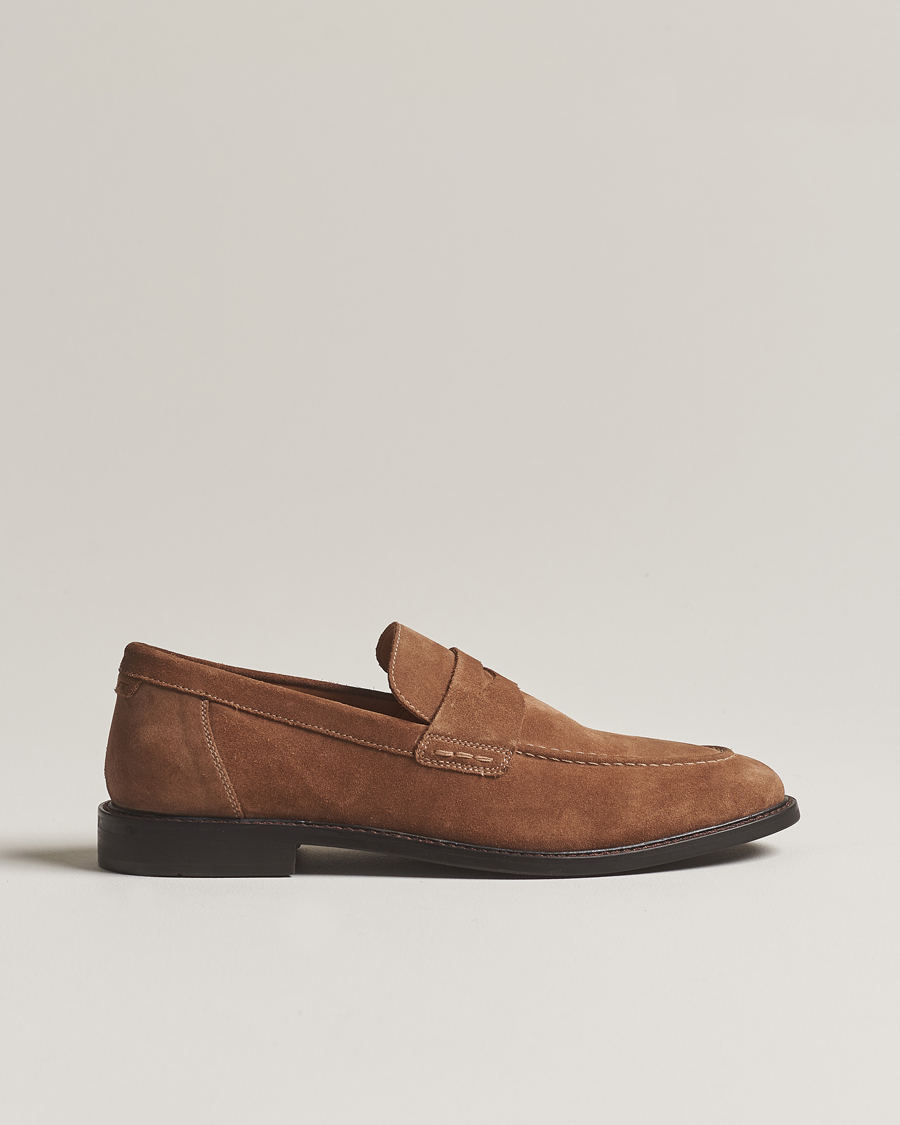 Heren | GANT Lozham Suede Loafer Cognac | GANT | Lozham Suede Loafer Cognac