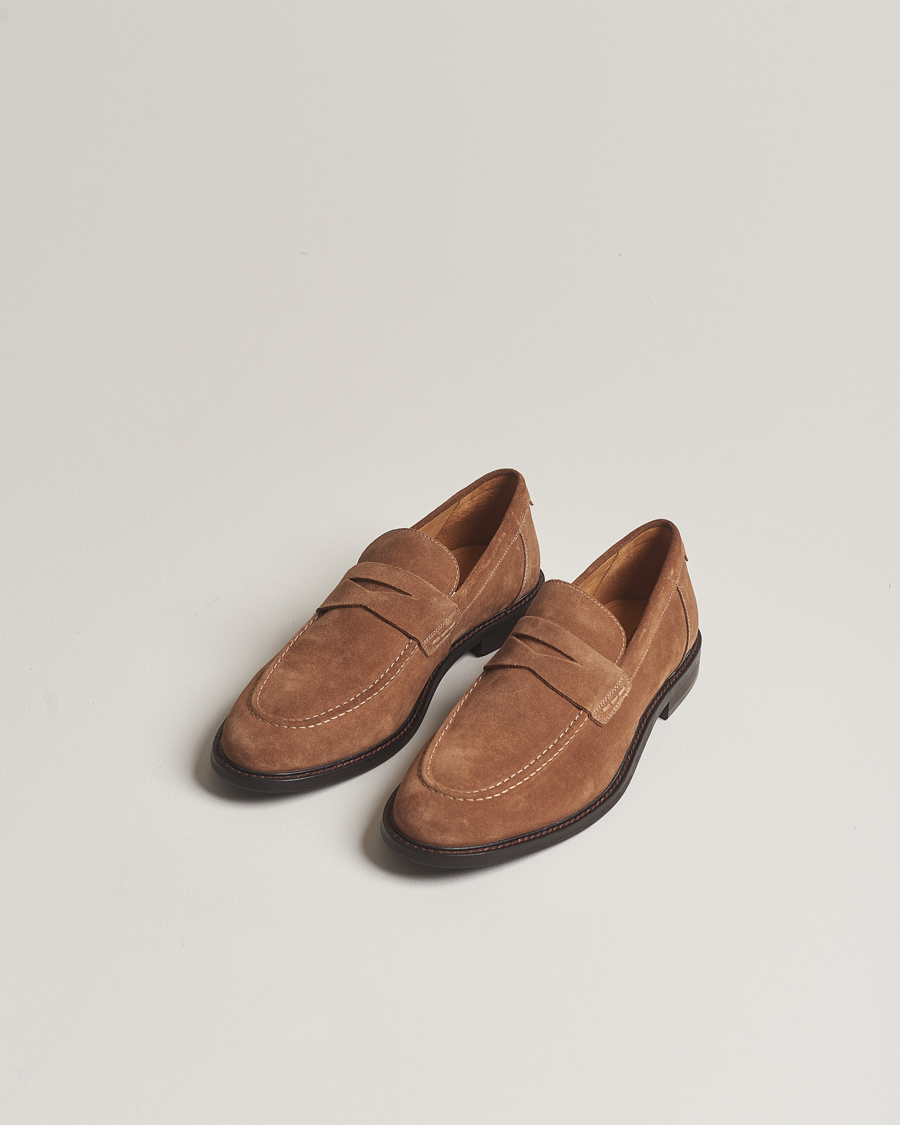 Heren | Suède schoenen | GANT | Lozham Suede Loafer Cognac
