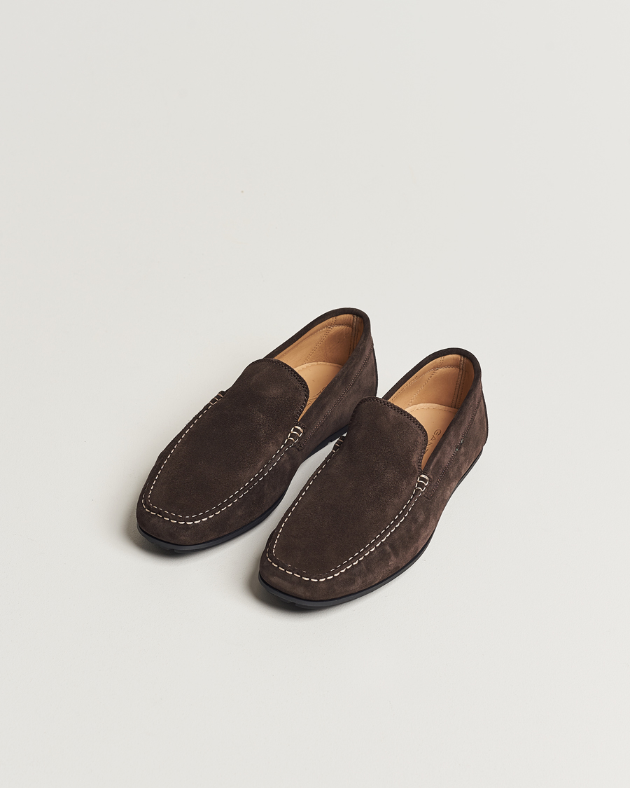 Heren | Suède schoenen | GANT | Wilmon Suede Car Shoe Dark Brown