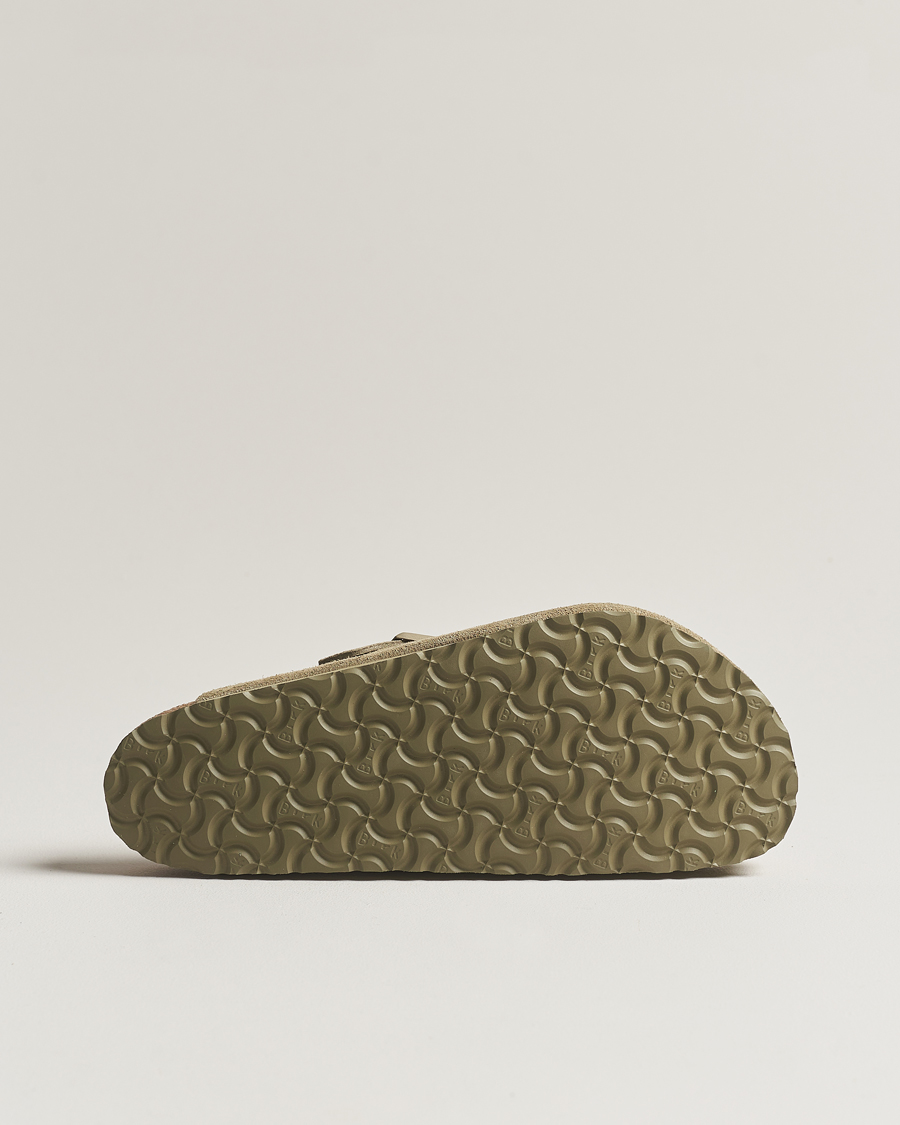 Heren | BIRKENSTOCK Boston Soft Footbed Faded Khaki Suede | BIRKENSTOCK | Boston Soft Footbed Faded Khaki Suede
