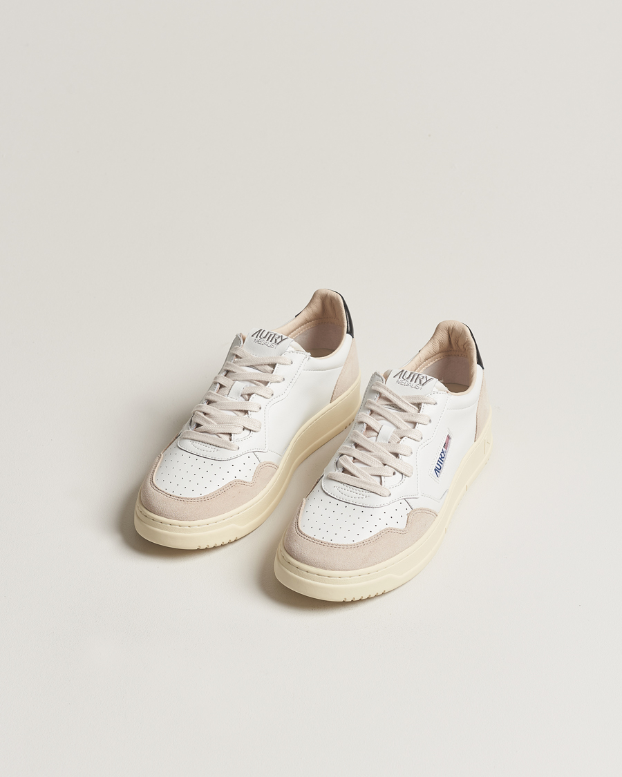 Heren | Schoenen | Autry | Medalist Low Leather/Suede Sneaker White/Black