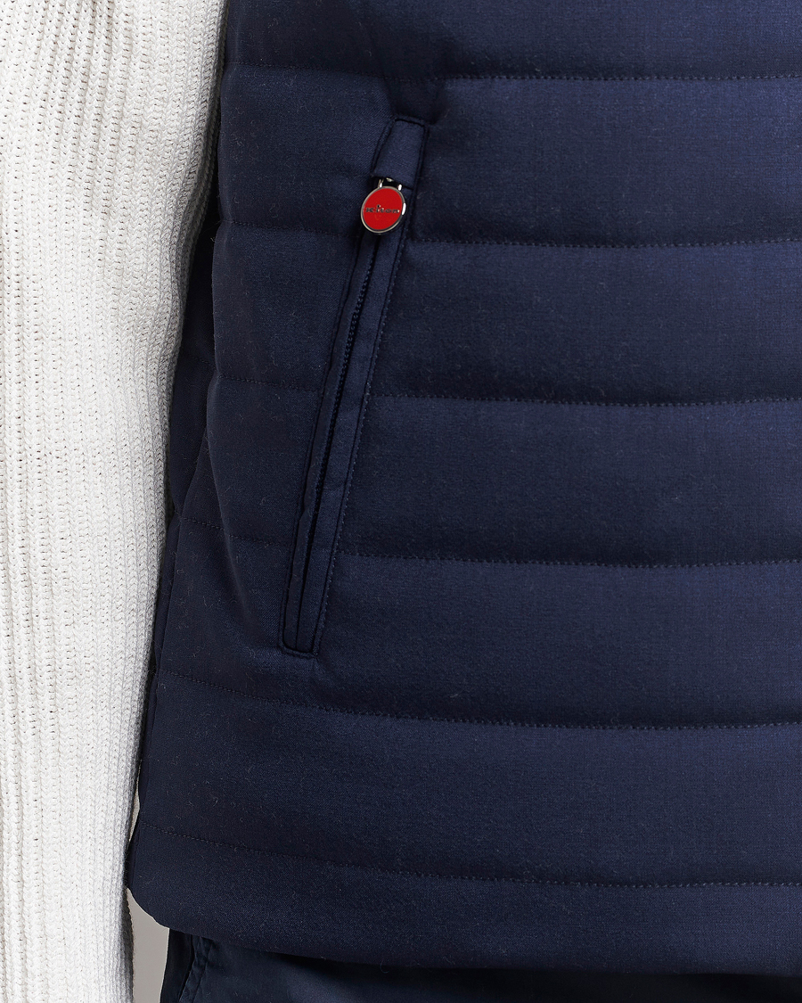 Heren | Jassen | Kiton | Technical Wool Gilet Navy