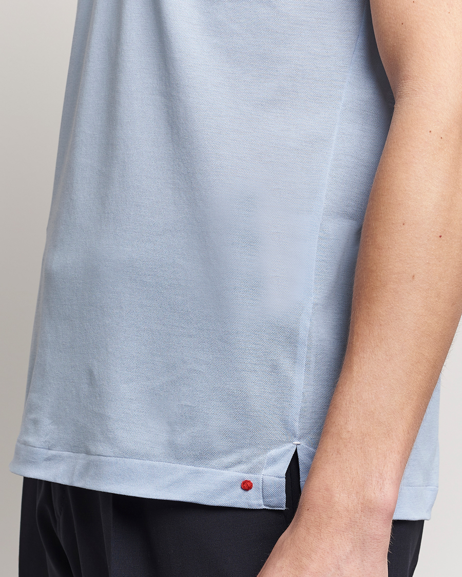 Heren | Polo's | Kiton | Short Sleeve Jersey Polo Light Blue