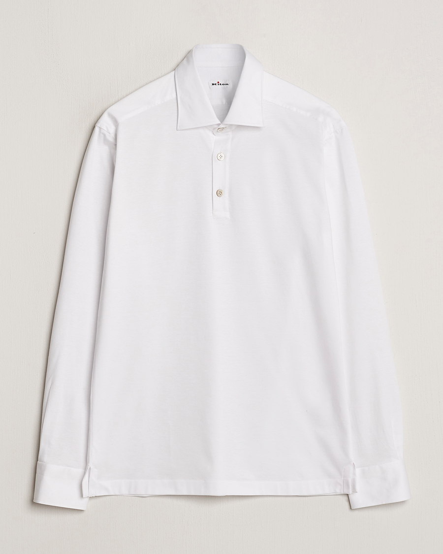 Heren | Overhemden | Kiton | Popover Shirt White