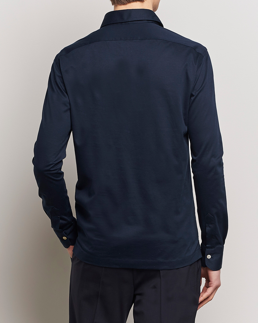 Heren | Overhemden | Kiton | Popover Shirt Navy