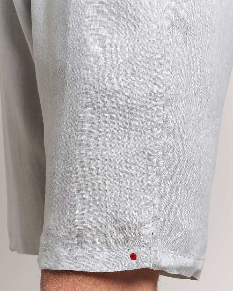 Heren | Korte broek | Kiton | Linen Drawstring Shorts Light Grey