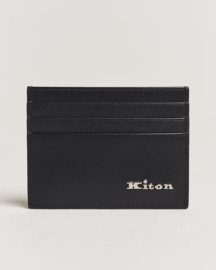 Heren | Kiton Saffiano Leather Cardholder Black | Kiton | Saffiano Leather Cardholder Black