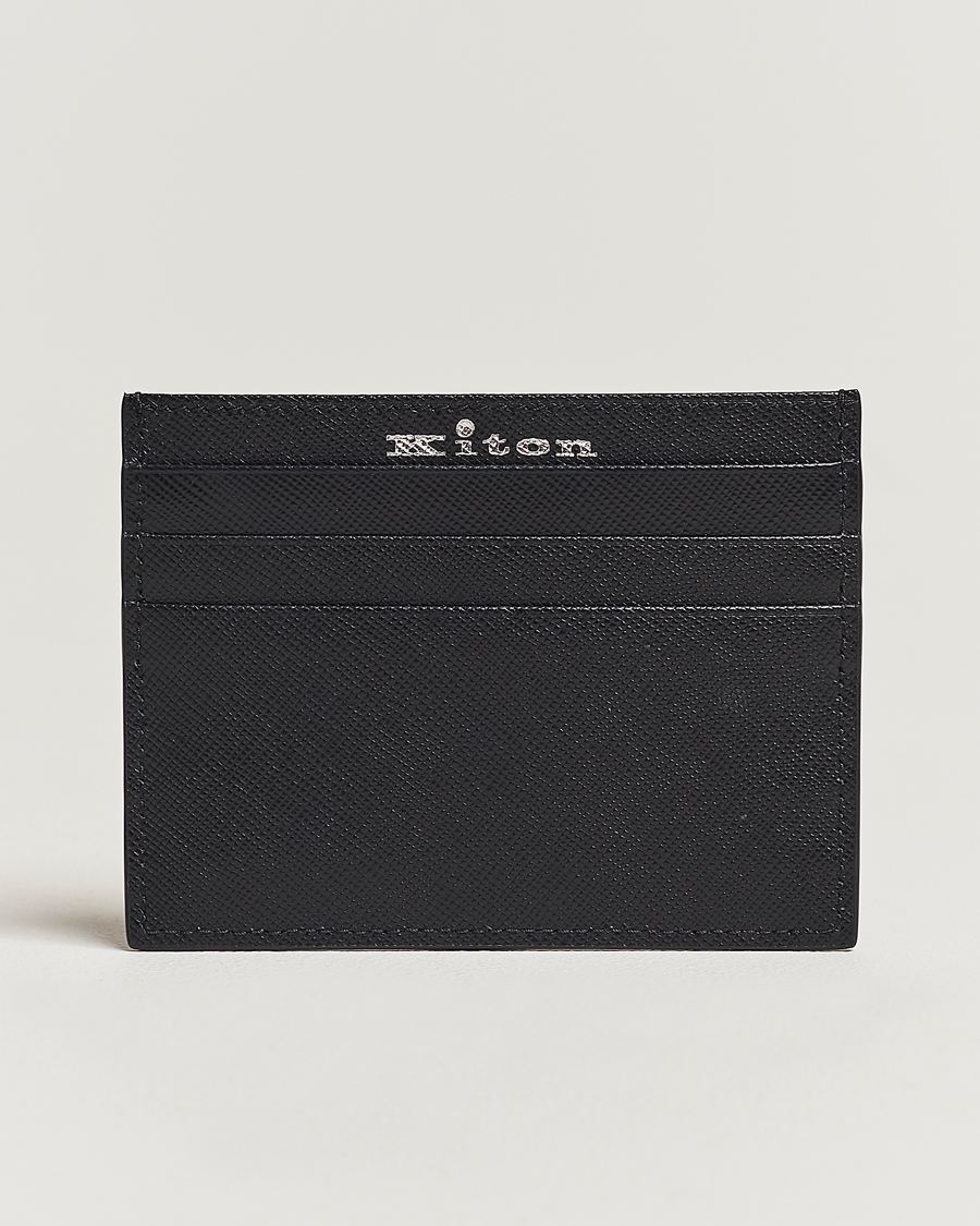 Heren | Kiton Saffiano Leather Cardholder Black | Kiton | Saffiano Leather Cardholder Black