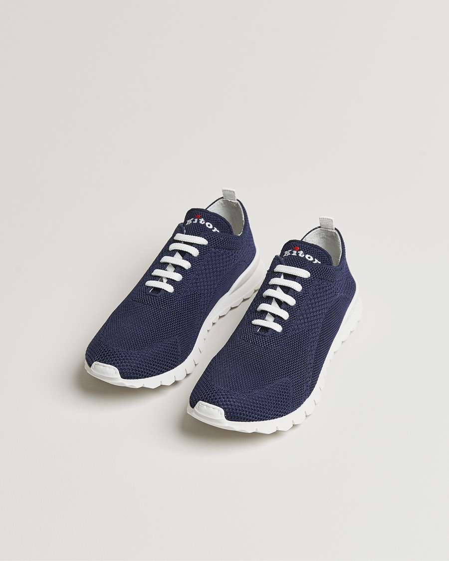 Heren | Italian Department | Kiton | Mesh Running Sneakers Navy