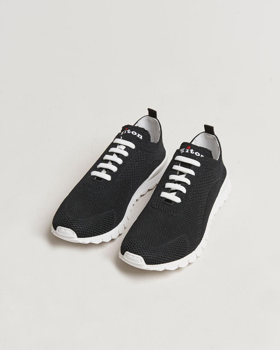 Heren | Kiton Mesh Running Sneakers Black | Kiton | Mesh Running Sneakers Black