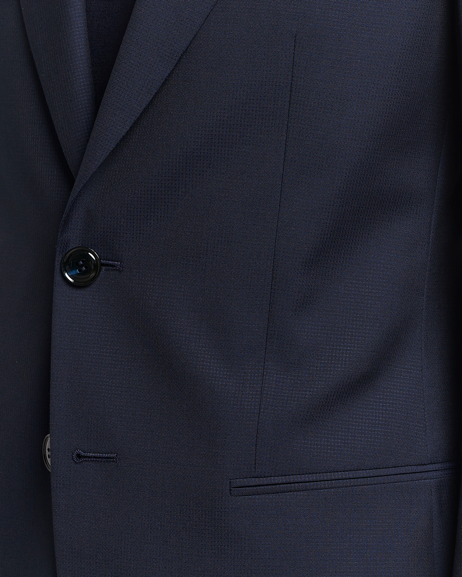 Heren | Pakken | Giorgio Armani | Slim Fit Peak Lapel Wool Suit Navy