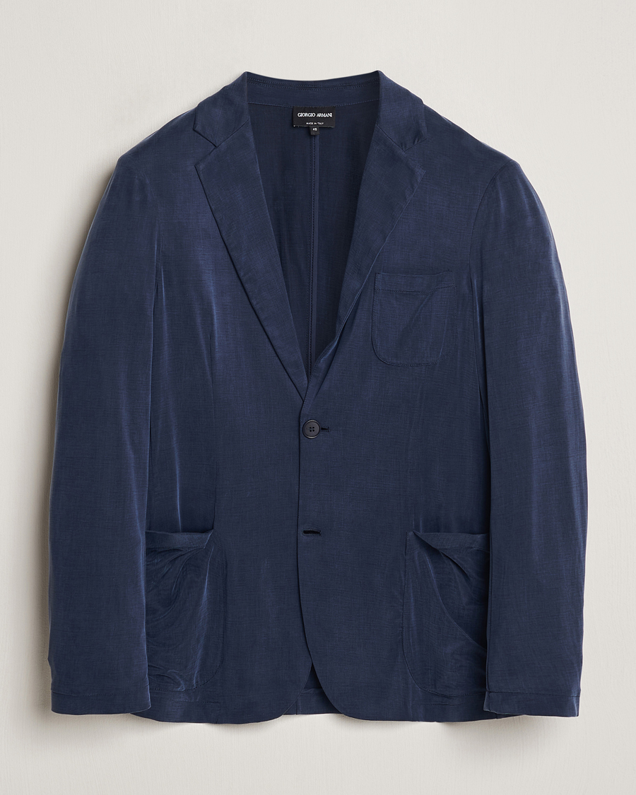 Heren | Blazers | Giorgio Armani | Unconstructed Blazer Navy