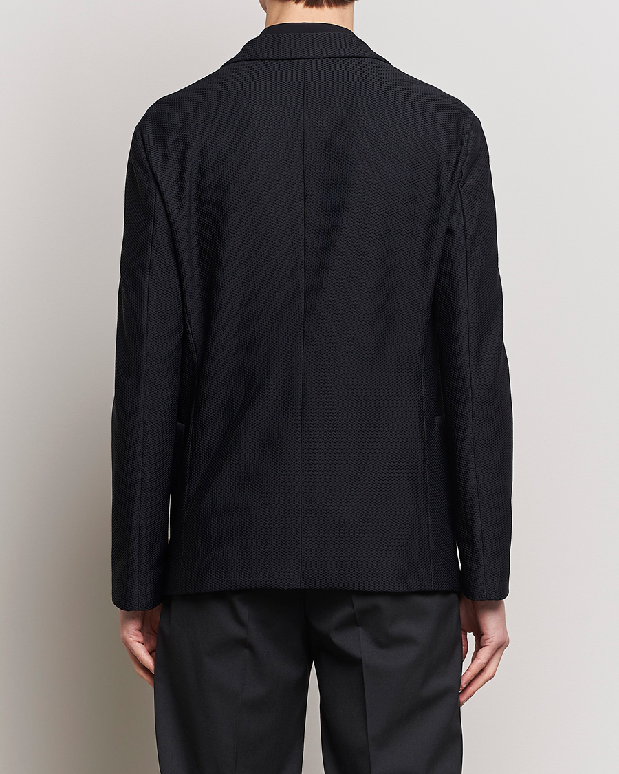 Heren | Blazers | Giorgio Armani | Single Breasted Mesh Blazer Black