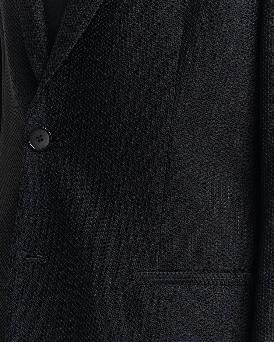 Heren | Blazers | Giorgio Armani | Single Breasted Mesh Blazer Black