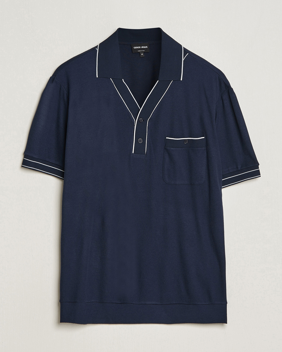 Heren | Polo's | Giorgio Armani | Short Sleeve Riviera Polo Navy