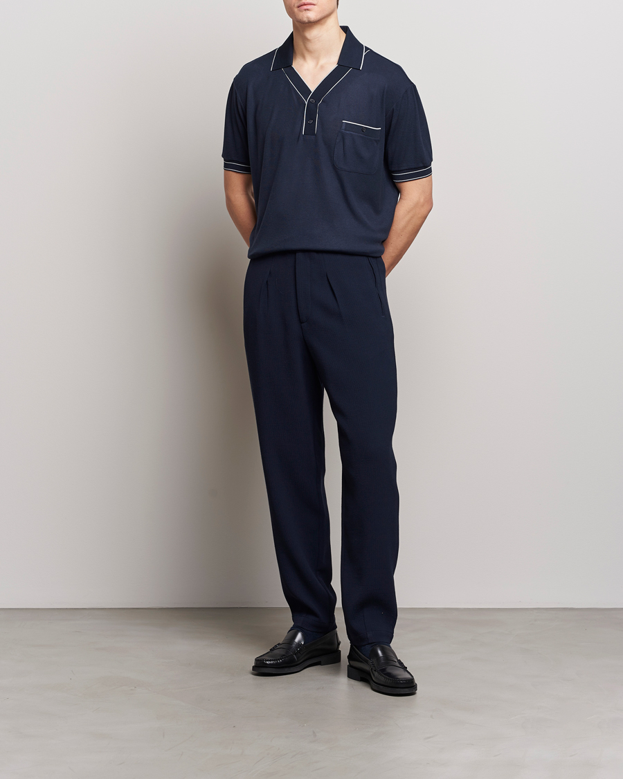 Heren | Polo's | Giorgio Armani | Short Sleeve Riviera Polo Navy