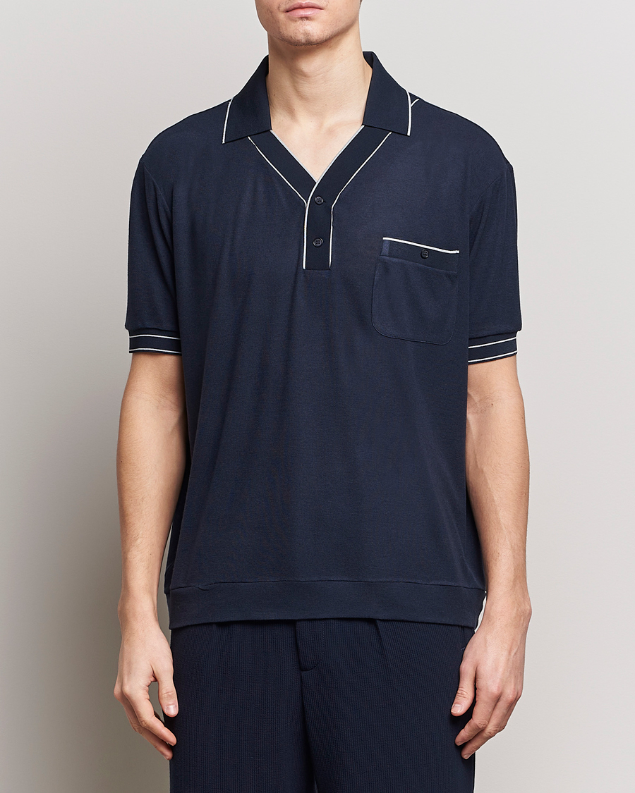 Heren | Poloshirts met korte mouwen | Giorgio Armani | Short Sleeve Riviera Polo Navy