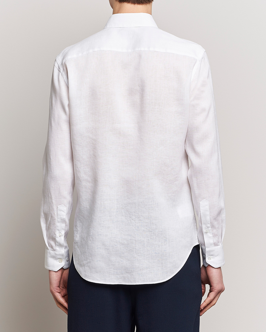 Heren | Overhemden | Giorgio Armani | Slim Fit Linen Shirt White