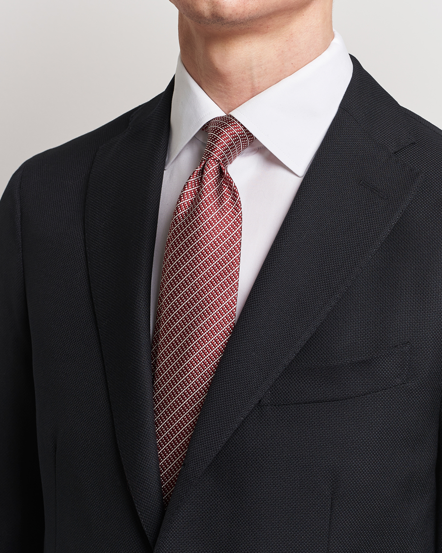 Heren | Giorgio Armani | Giorgio Armani | Jacquard Silk Tie Ruby