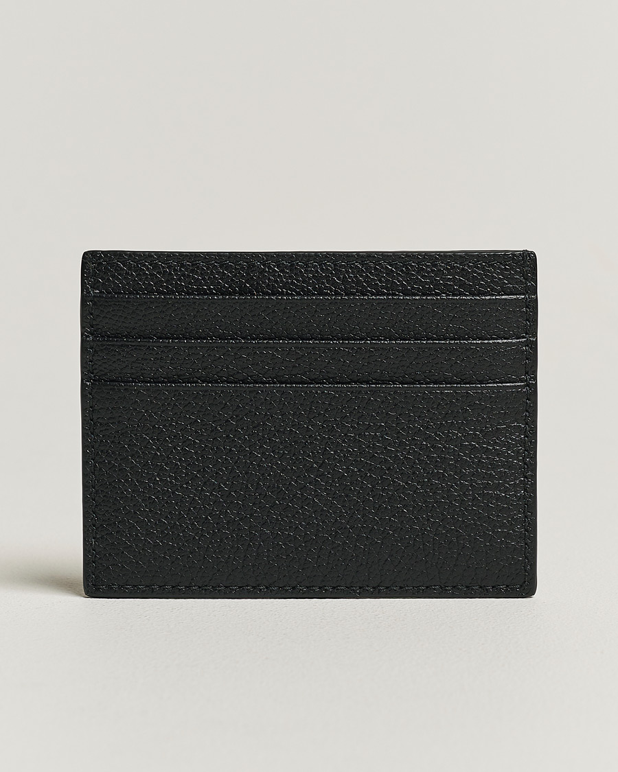 Heren | Accessoires | Giorgio Armani | Grain Leather Card Holder Black Calf