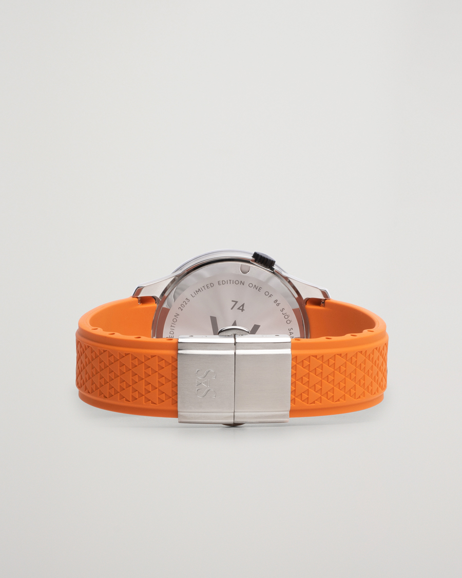 Heren | Sjöö Sandström Royal Steel Worldtimer 41mm Annual Edition Orange | Sjöö Sandström | Royal Steel Worldtimer 41mm Annual Edition Orange