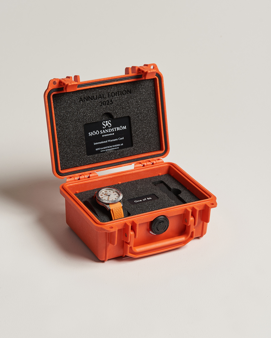 Heren | Sjöö Sandström Royal Steel Worldtimer 41mm Annual Edition Orange | Sjöö Sandström | Royal Steel Worldtimer 41mm Annual Edition Orange