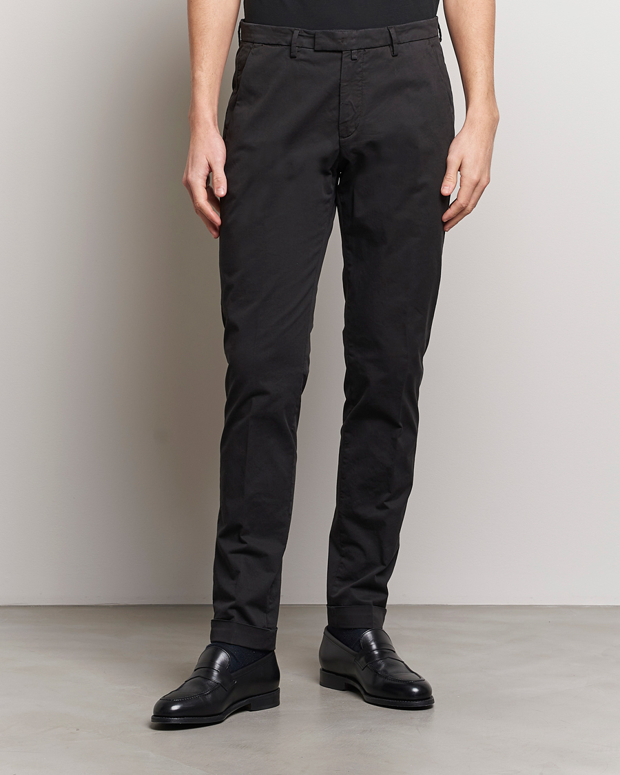 Heren | Italian Department | Briglia 1949 | Slim Fit Cotton Stretch Chinos Black