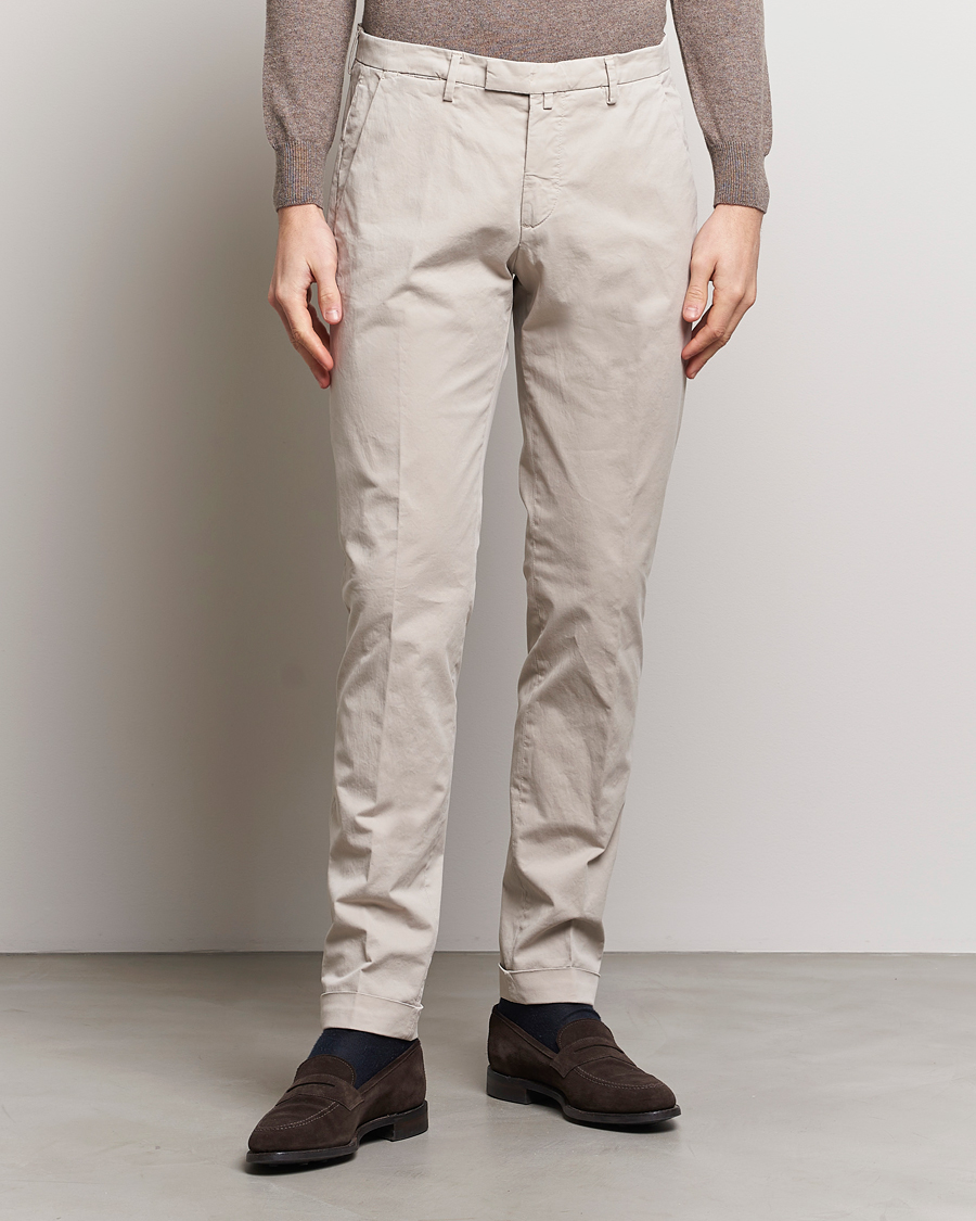 Heren | Broeken | Briglia 1949 | Slim Fit Cotton Stretch Chinos Beige