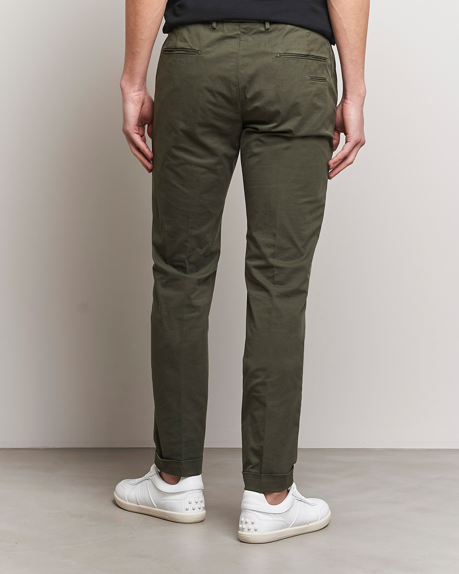 Heren | Broeken | Briglia 1949 | Slim Fit Cotton Stretch Chinos Olive