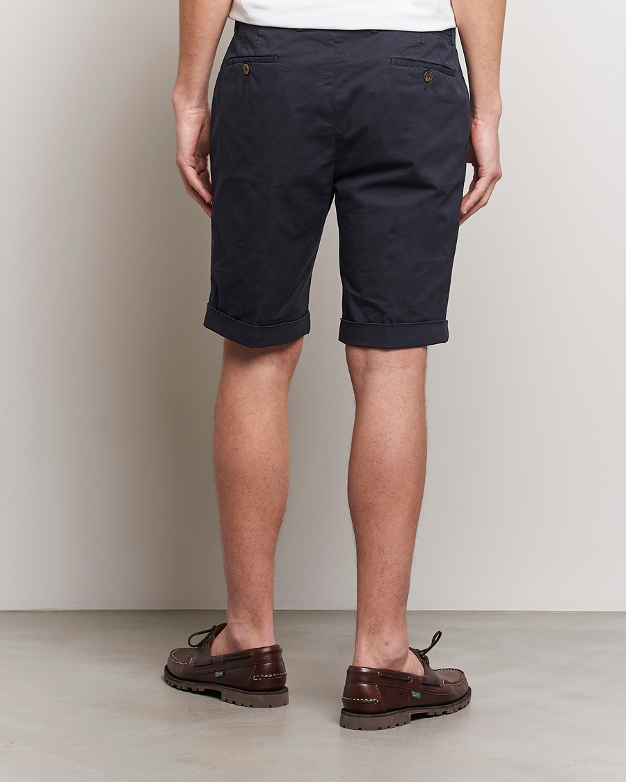 Heren | Korte broek | Briglia 1949 | Pleated Cotton Shorts Navy