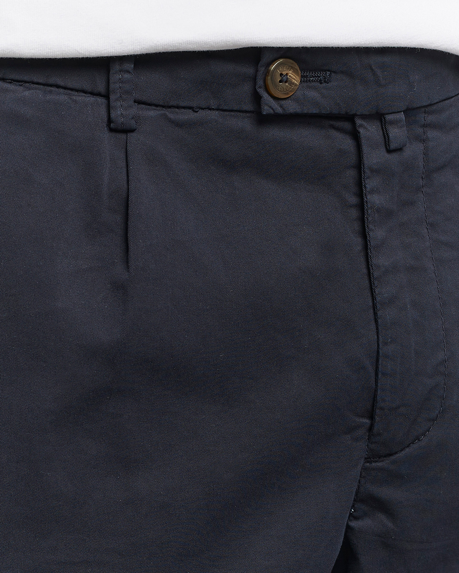 Heren | Korte broek | Briglia 1949 | Pleated Cotton Shorts Navy