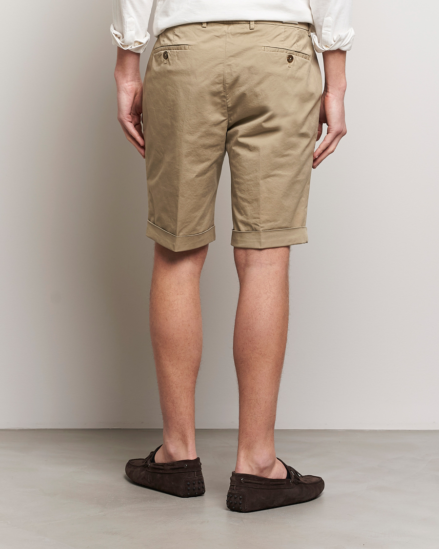 Heren | Korte broek | Briglia 1949 | Pleated Cotton Shorts Taupe