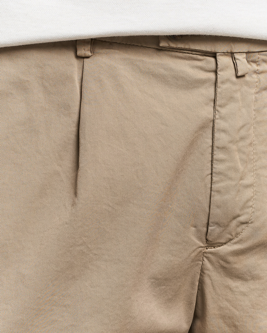 Heren | Korte broek | Briglia 1949 | Pleated Cotton Shorts Taupe