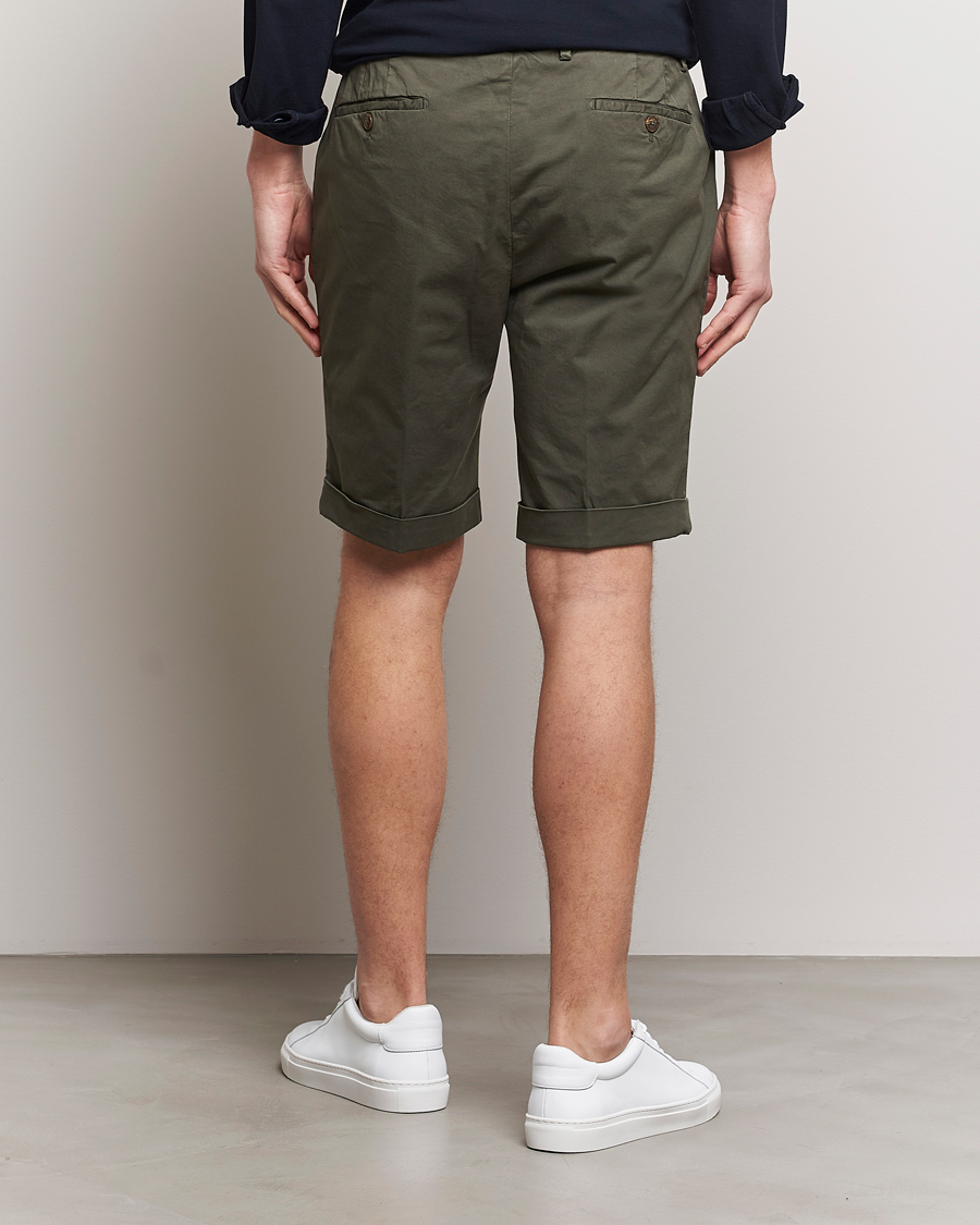 Heren | Korte broek | Briglia 1949 | Pleated Cotton Shorts Olive