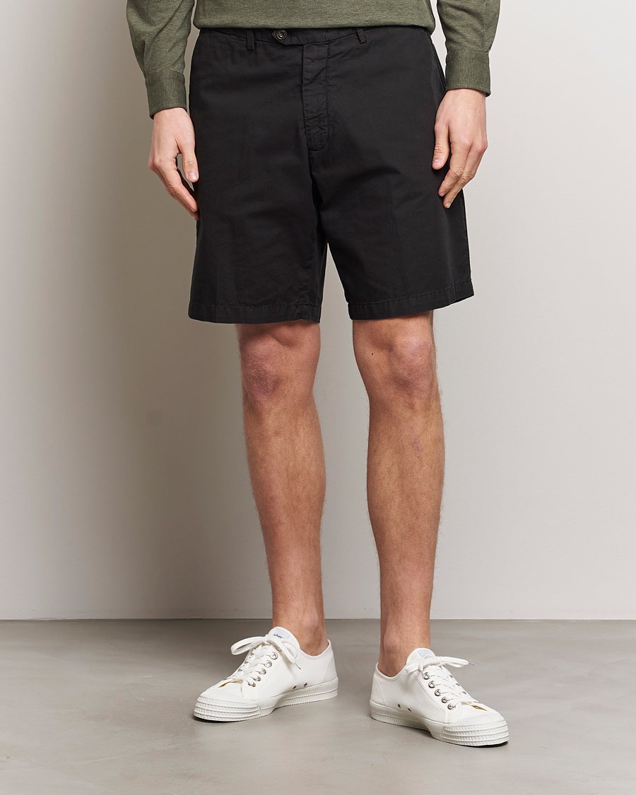 Heren | Chino-shorts | Briglia 1949 | Easy Fit Cotton Shorts Black