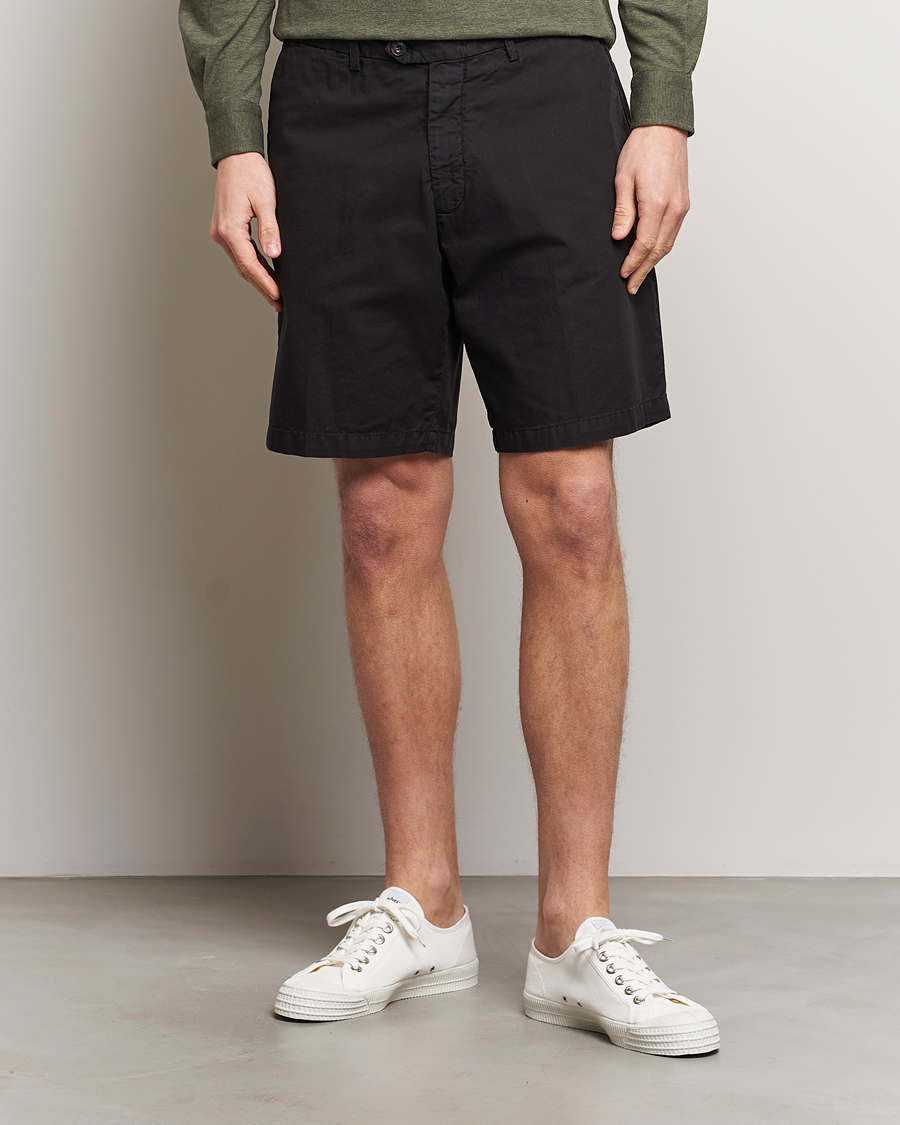 Heren | Italian Department | Briglia 1949 | Easy Fit Cotton Shorts Black