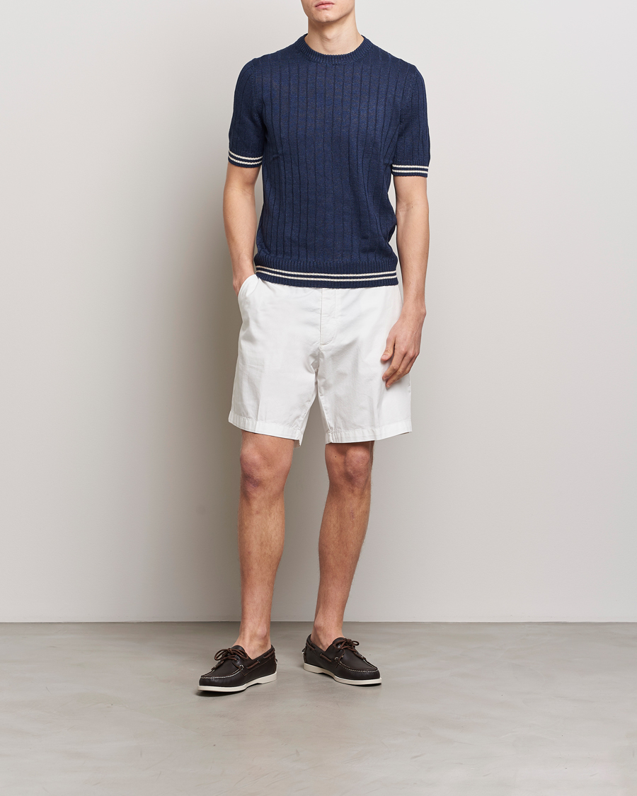 Heren | Korte broek | Briglia 1949 | Easy Fit Cotton Shorts White
