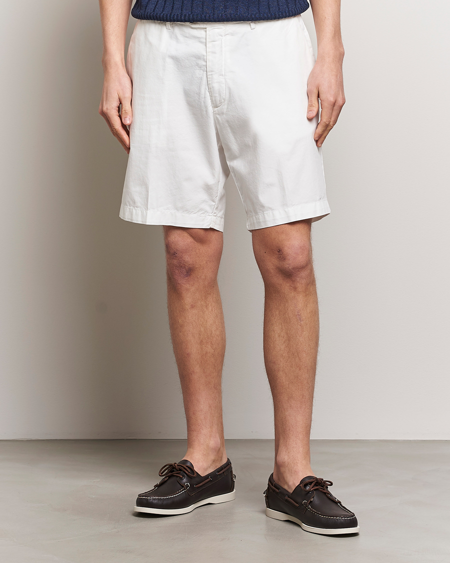 Heren | Korte broek | Briglia 1949 | Easy Fit Cotton Shorts White