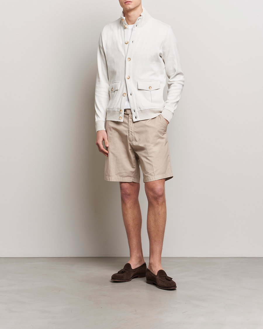 Heren | Korte broek | Briglia 1949 | Easy Fit Cotton Shorts Beige