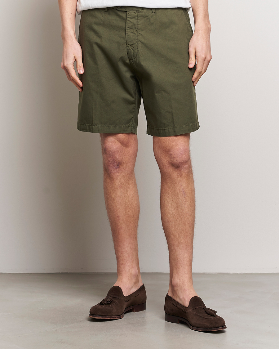 Heren | Italian Department | Briglia 1949 | Easy Fit Cotton Shorts Olive