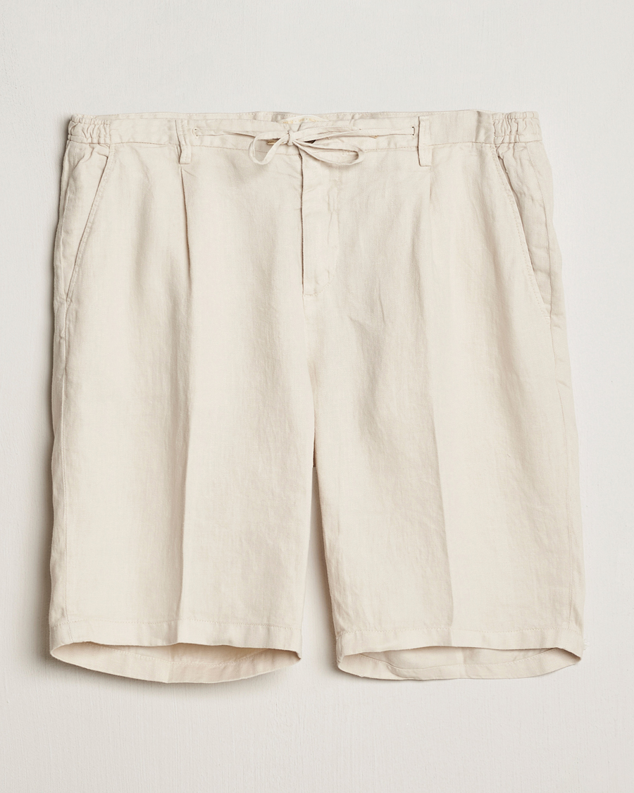 Heren | Korte broek | Briglia 1949 | Easy Fit Linen Shorts Off White