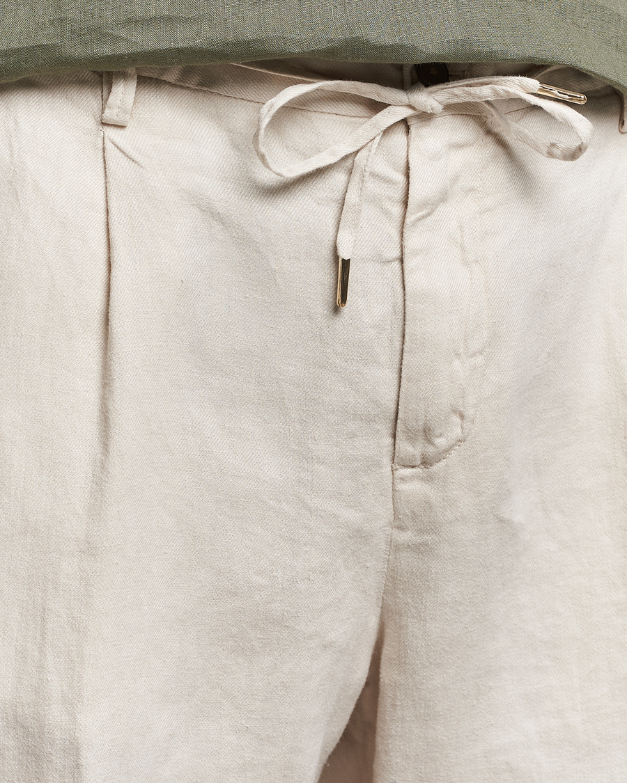 Heren | Korte broek | Briglia 1949 | Easy Fit Linen Shorts Off White