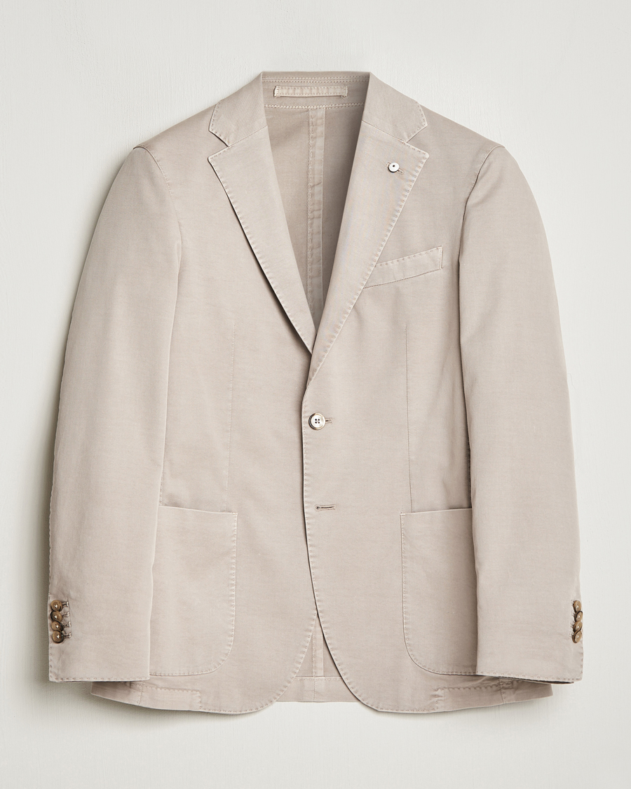 Heren | Blazers | L.B.M. 1911 | Jack Regular Fit Cotton Stretch Blazer Light Grey
