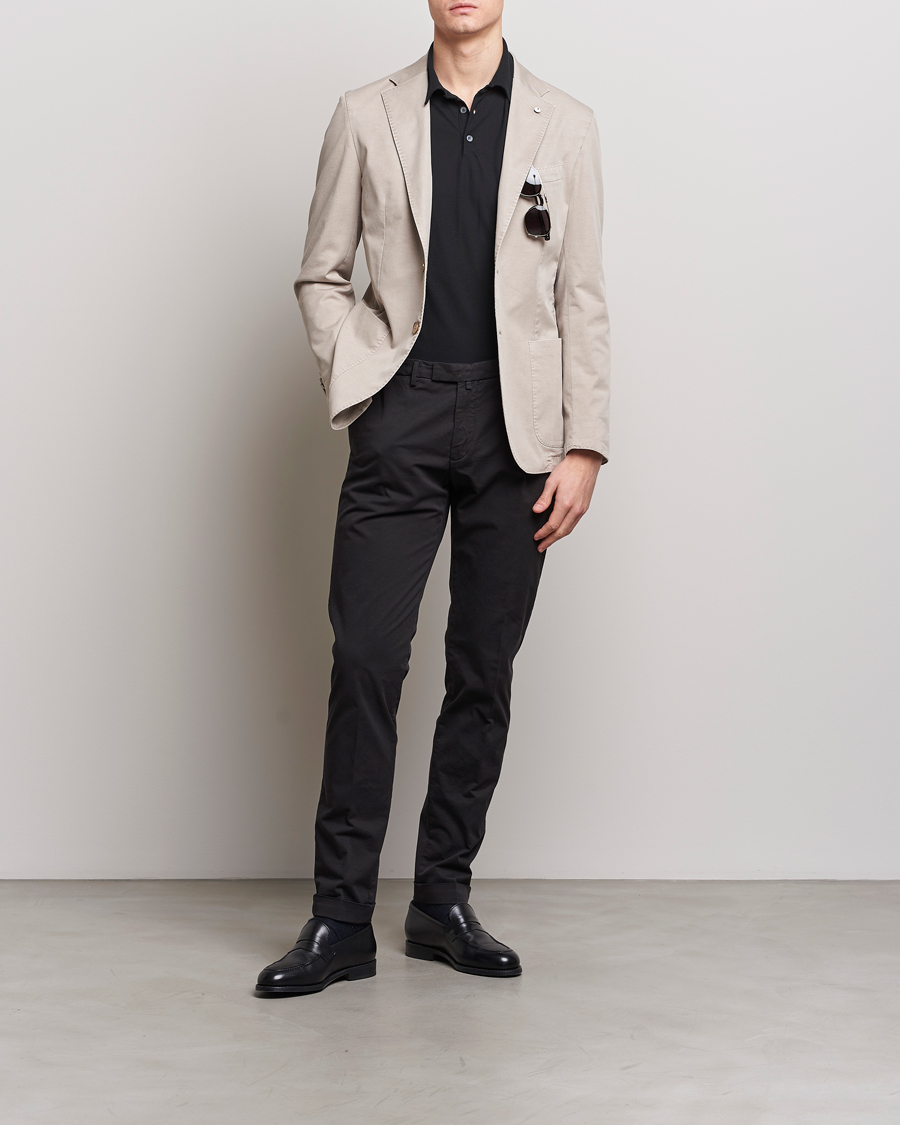 Heren | Blazers | L.B.M. 1911 | Jack Regular Fit Cotton Stretch Blazer Light Grey
